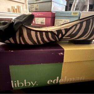 Sam Edelman Zebra Calfskin Flats